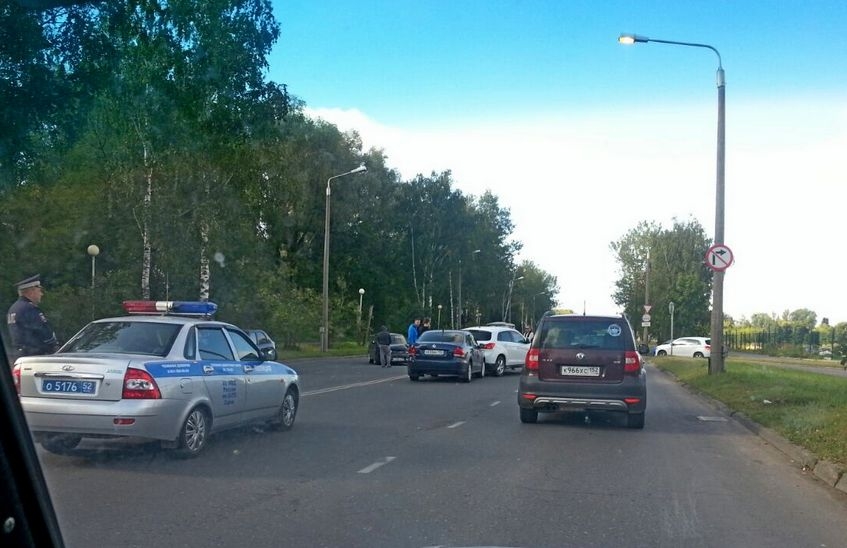 4 автомобиля попали в ДТП на Музрукова