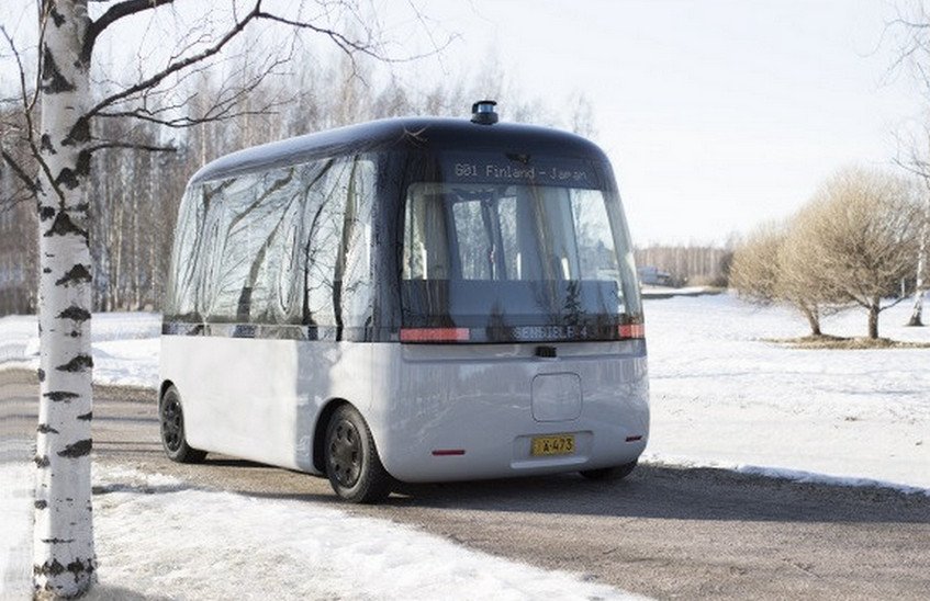 Первый автономный автобус запустят в городах Финляндии