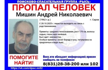 Андрей Мишин пропал в Сарове