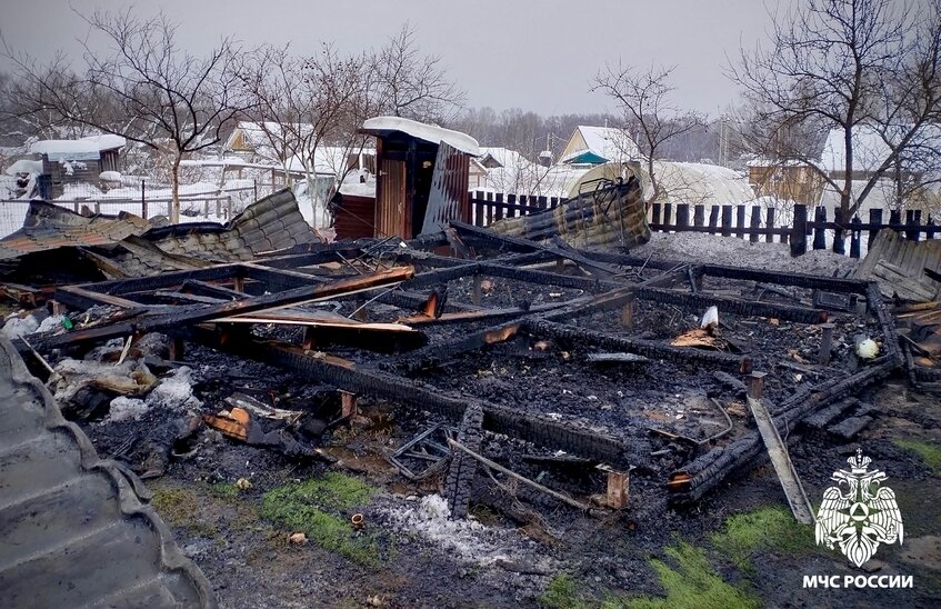 Дом сгорел дотла в «Красной звезде»